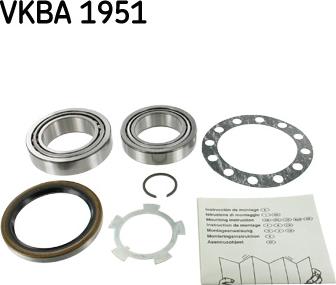 SKF VKBA 1951 - Kit cuscinetto ruota www.autoricambit.com