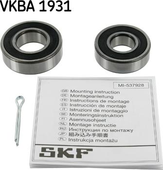 SKF VKBA 1931 - Kit cuscinetto ruota www.autoricambit.com
