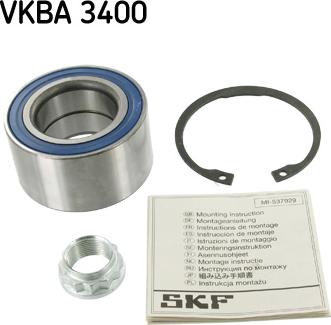 SKF VKBA 3400 - Kit cuscinetto ruota www.autoricambit.com