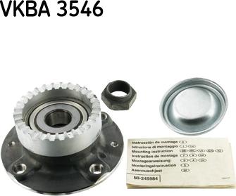 SKF VKBA 3546 - Kit cuscinetto ruota www.autoricambit.com