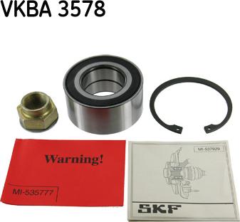 SKF VKBA 3578 - Kit cuscinetto ruota www.autoricambit.com