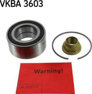 SKF VKBA 3603 - Kit cuscinetto ruota www.autoricambit.com