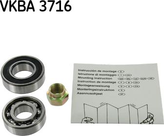 SKF VKBA 3716 - Kit cuscinetto ruota www.autoricambit.com