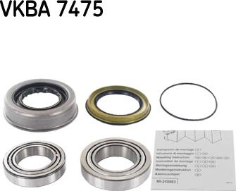 SKF VKBA 7475 - Kit cuscinetto ruota www.autoricambit.com