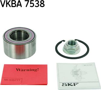 SKF VKBA 7538 - Kit cuscinetto ruota www.autoricambit.com