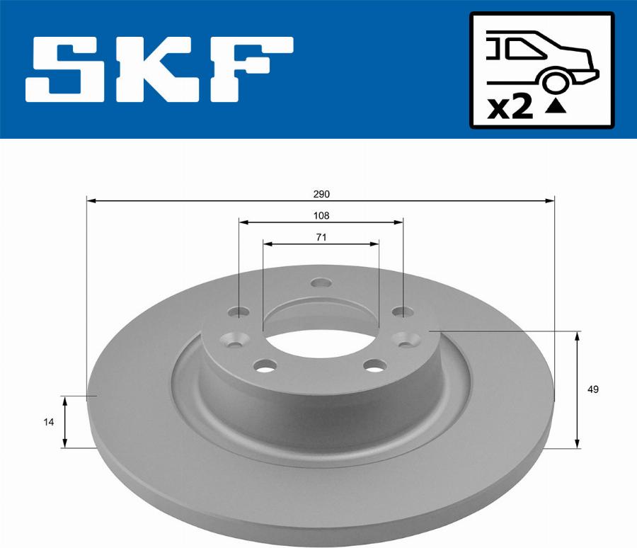 SKF VKBD 90034 S2 - Discofreno www.autoricambit.com