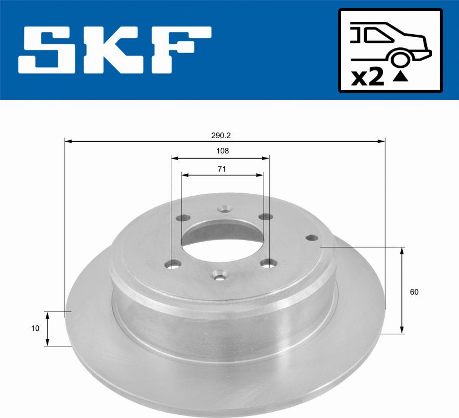 SKF VKBD 90238 S2 - Discofreno www.autoricambit.com