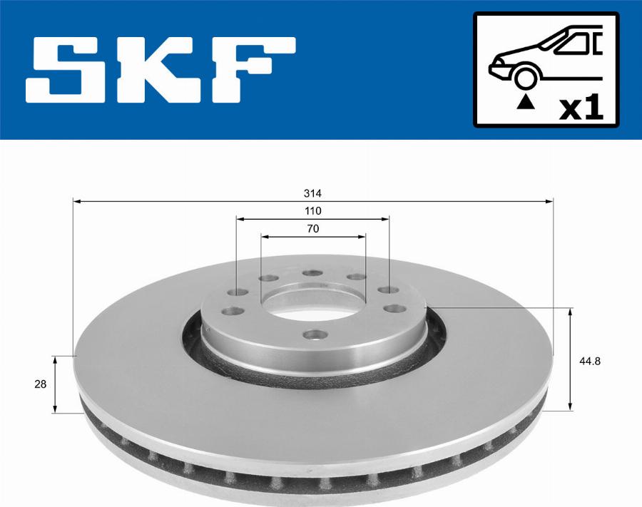 SKF VKBD 80492 V1 - Discofreno www.autoricambit.com