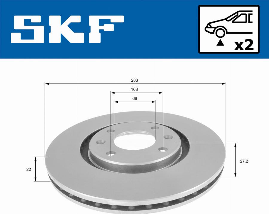 SKF VKBD 80650 V2 - Discofreno www.autoricambit.com