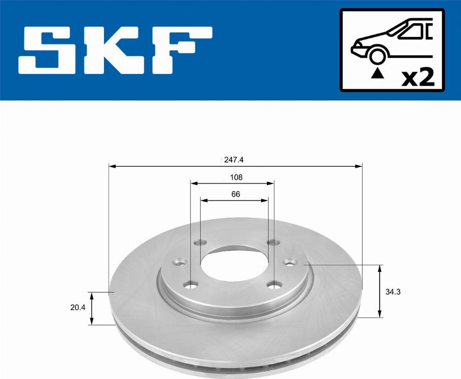 SKF VKBD 80092 V2 - Discofreno www.autoricambit.com