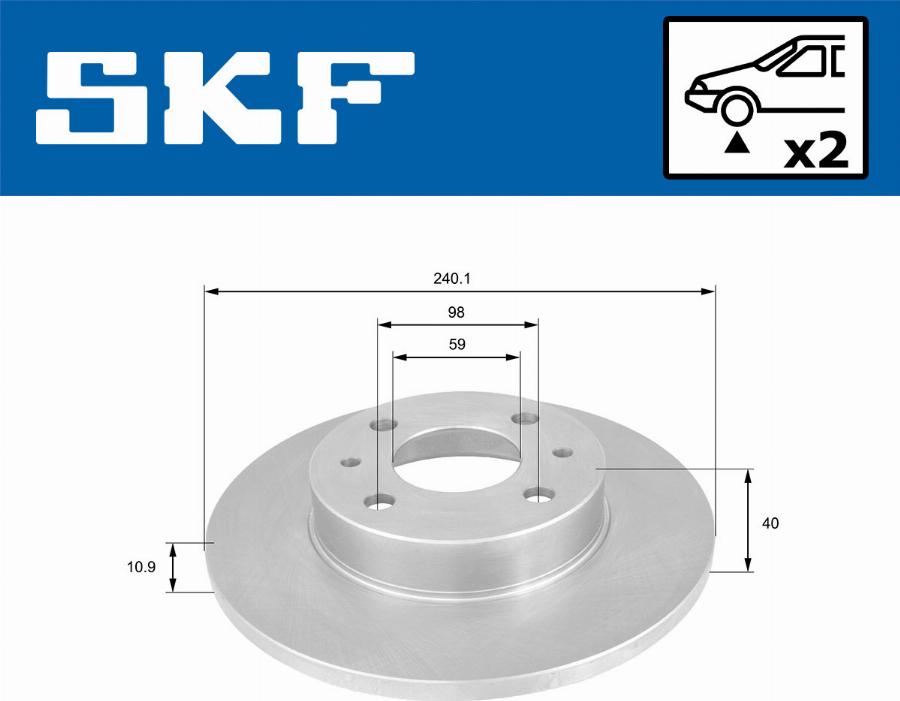 SKF VKBD 80058 S2 - Discofreno www.autoricambit.com