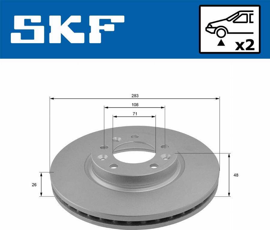 SKF VKBD 80061 V2 - Discofreno www.autoricambit.com