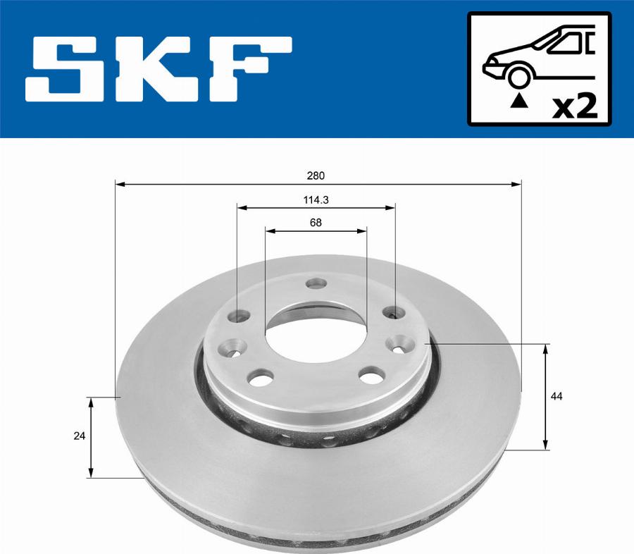 SKF VKBD 80008 V2 - Discofreno www.autoricambit.com