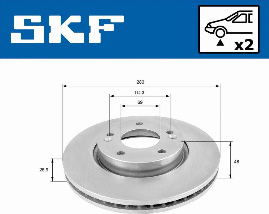 SKF VKBD 80029 V2 - Discofreno www.autoricambit.com