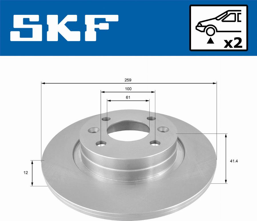 SKF VKBD 80025 S2 - Discofreno www.autoricambit.com