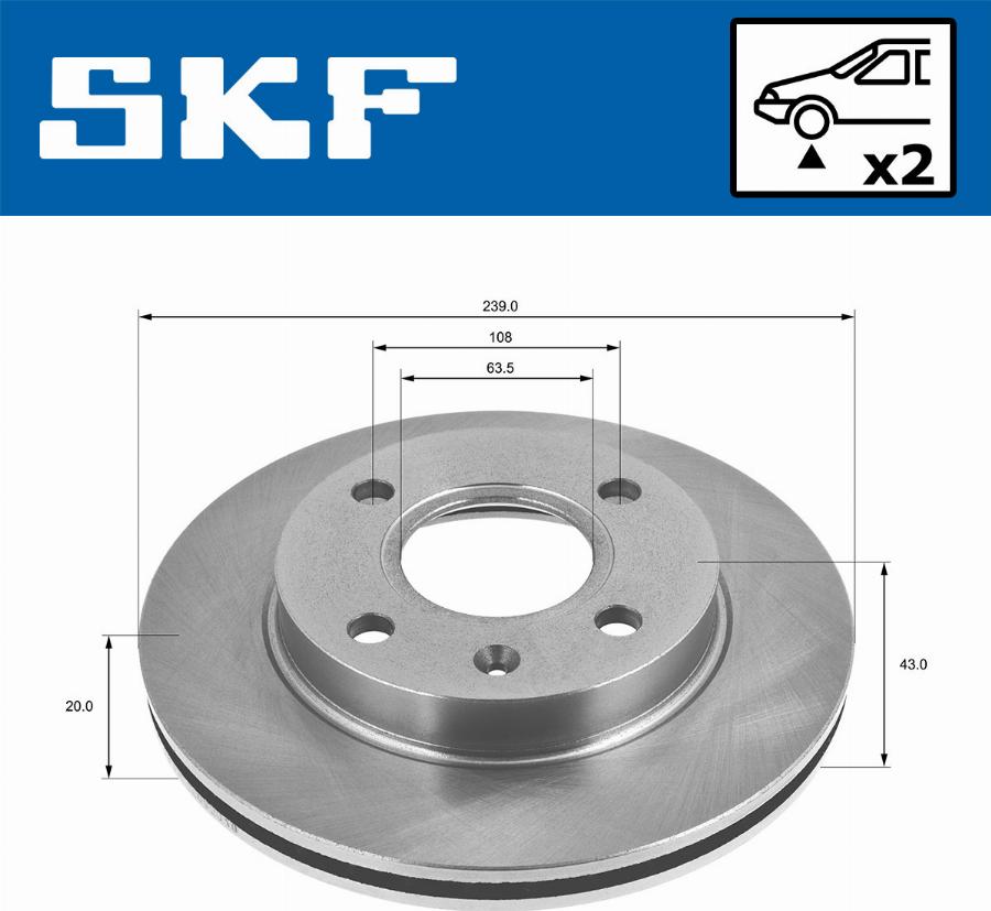 SKF VKBD 80073 V2 - Discofreno www.autoricambit.com