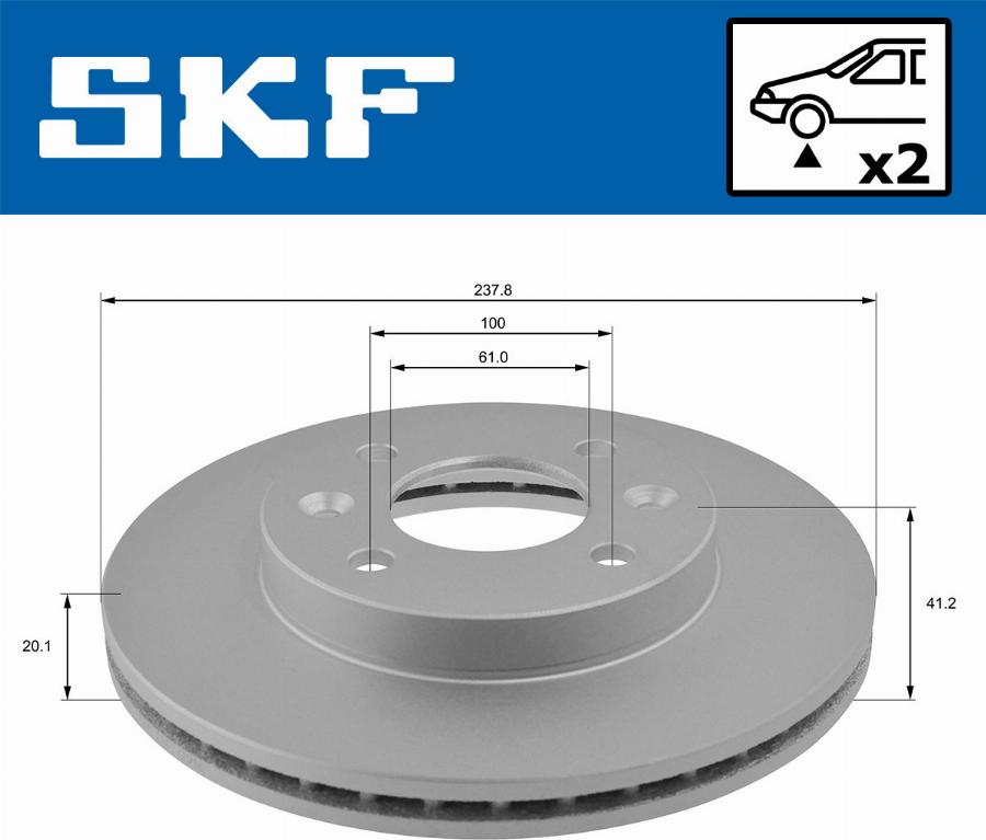 SKF VKBD 80195 V2 - Discofreno www.autoricambit.com