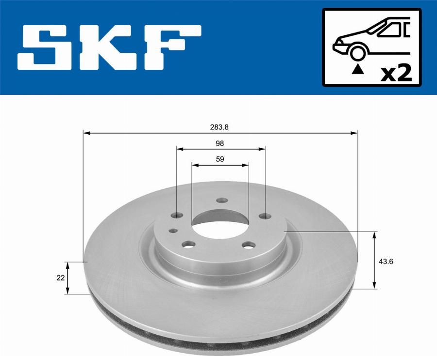 SKF VKBD 80150 V2 - Discofreno www.autoricambit.com