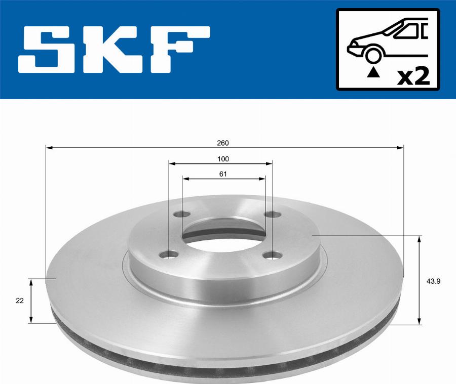 SKF VKBD 80166 V2 - Discofreno www.autoricambit.com