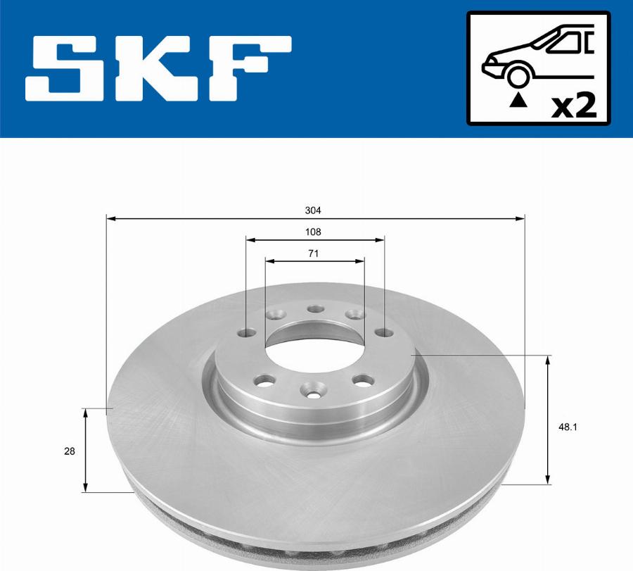 SKF VKBD 80106 V2 - Discofreno www.autoricambit.com