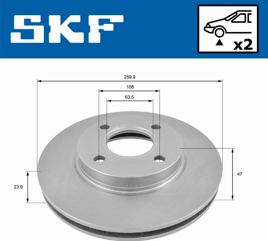 SKF VKBD 80365 V2 - Discofreno www.autoricambit.com