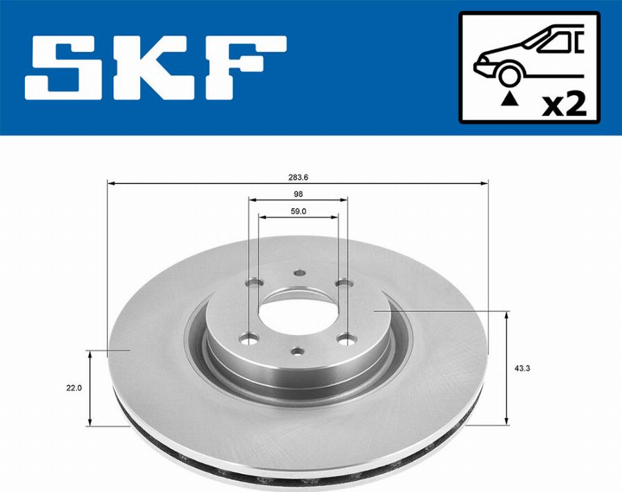 SKF VKBD 80306 V2 - Discofreno www.autoricambit.com