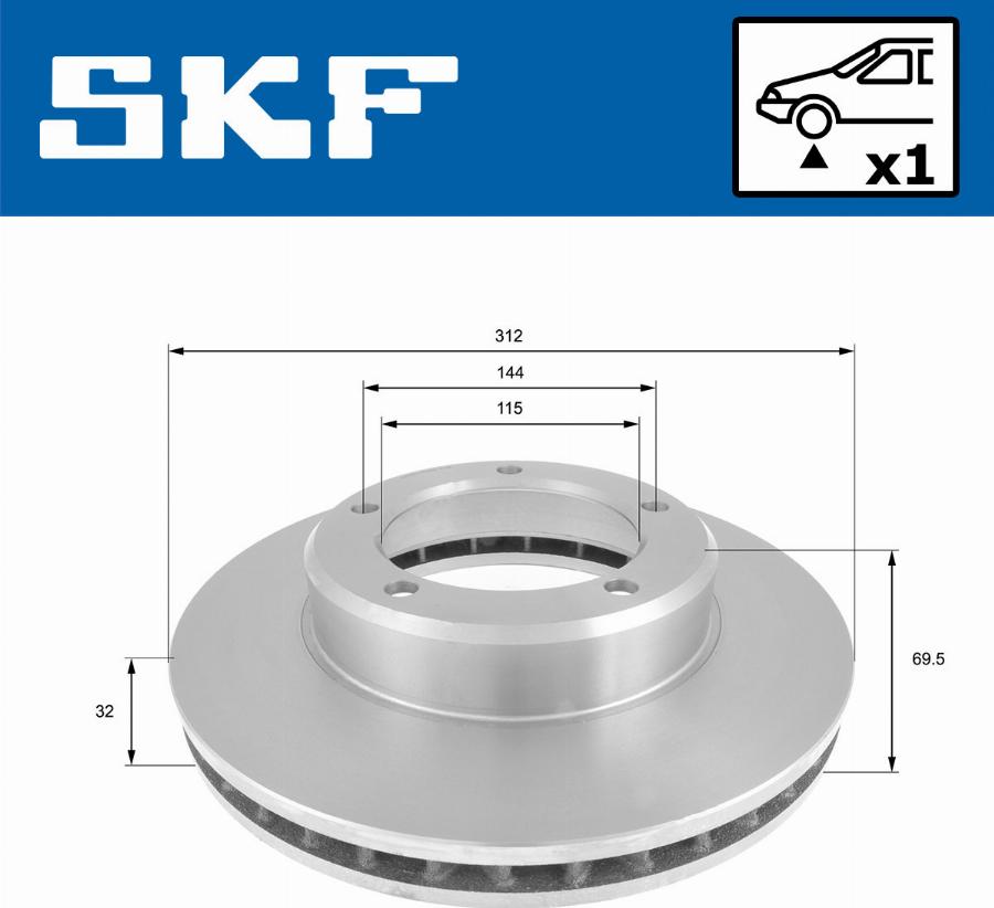 SKF VKBD 80749 V1 - Discofreno www.autoricambit.com