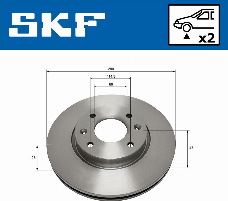 SKF VKBD 80703 V2 - Discofreno www.autoricambit.com