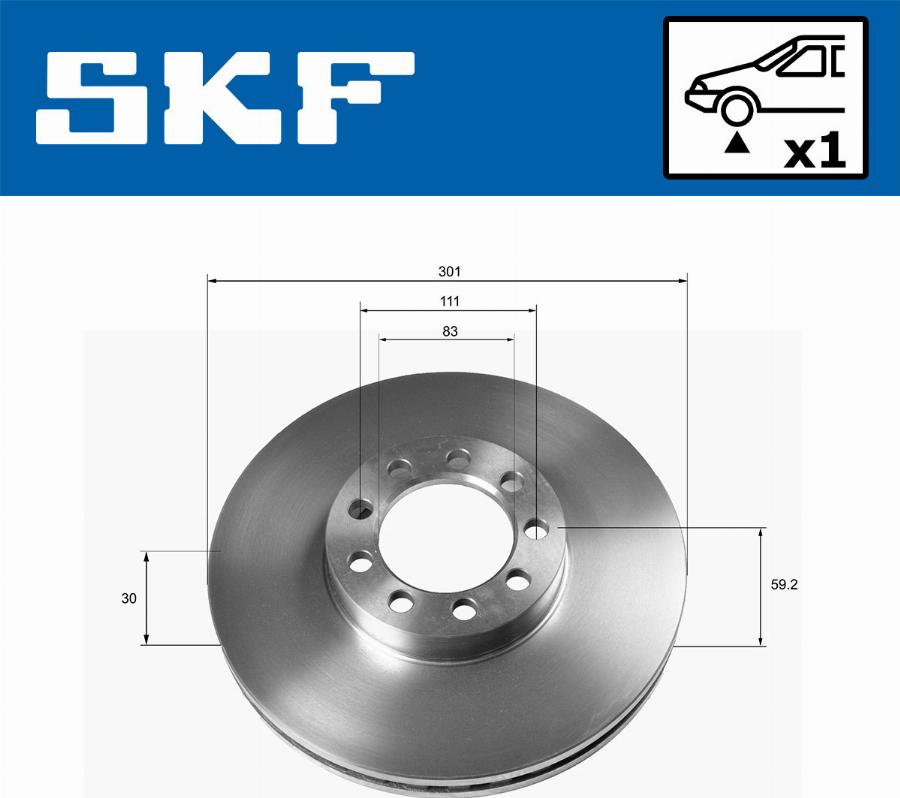 SKF VKBD 80778 V1 - Discofreno www.autoricambit.com