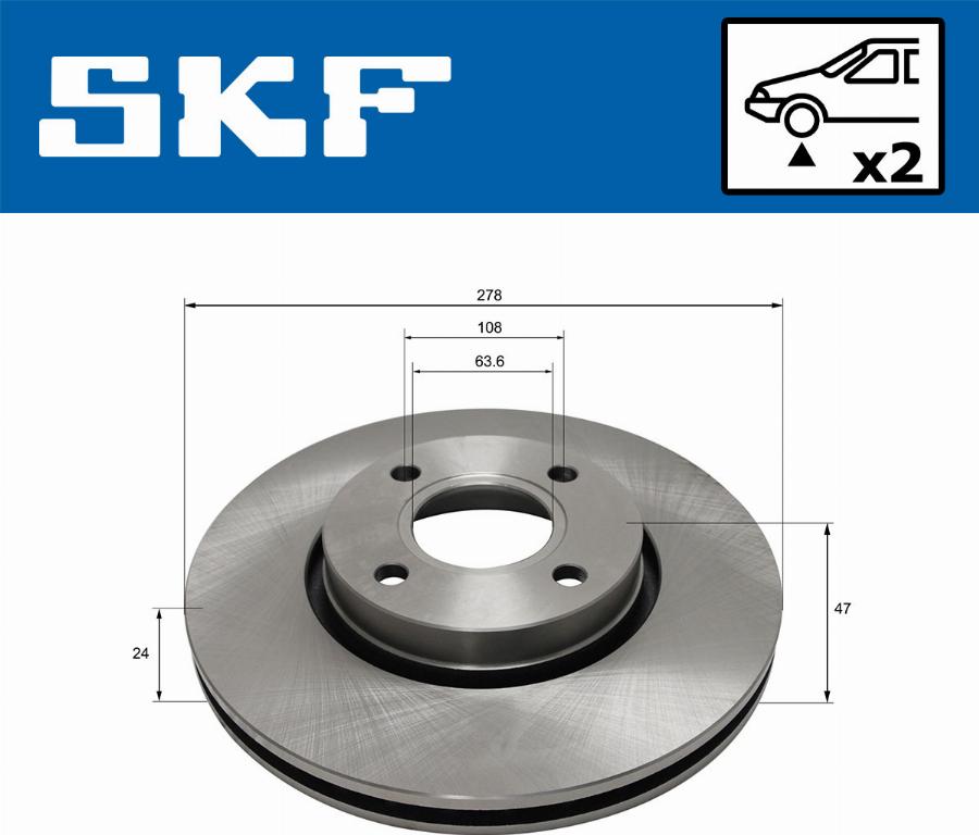 SKF VKBD 81000 V2 - Discofreno www.autoricambit.com