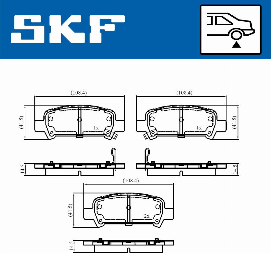 SKF VKBP 90907 A - Kit pastiglie freno, Freno a disco www.autoricambit.com