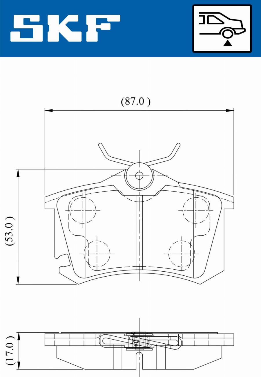 SKF VKBP 90440 E - Kit pastiglie freno, Freno a disco www.autoricambit.com