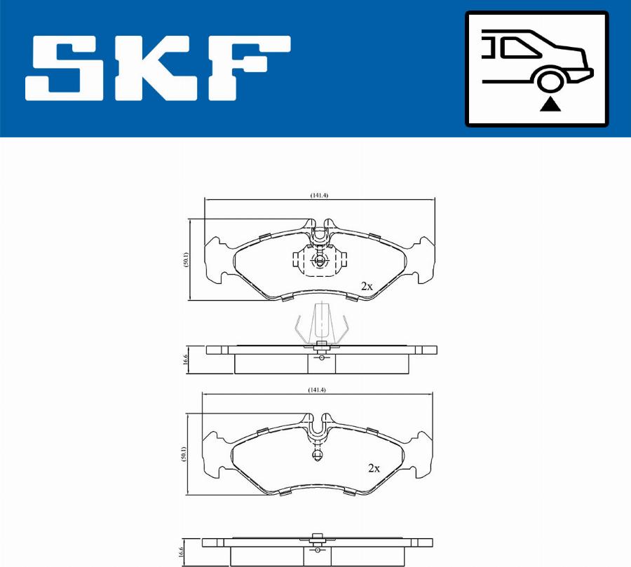 SKF VKBP 90485 - Kit pastiglie freno, Freno a disco www.autoricambit.com