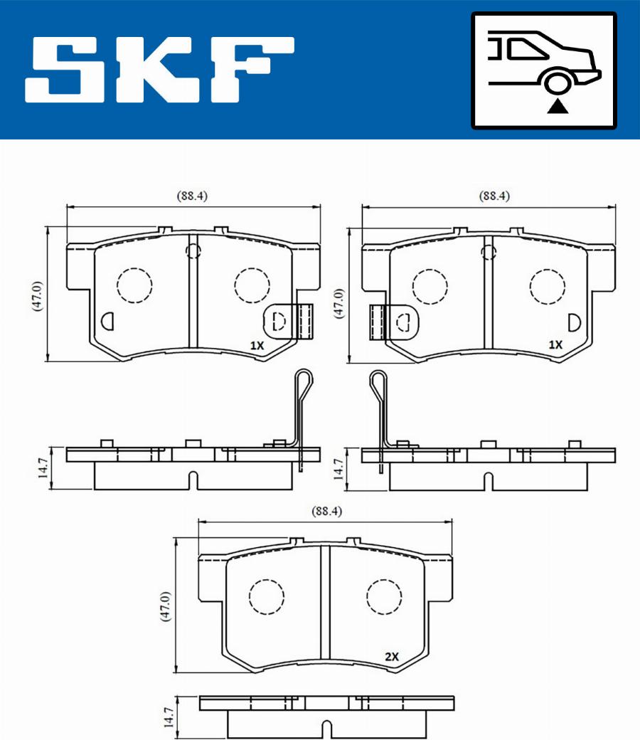 SKF VKBP 90505 A - Kit pastiglie freno, Freno a disco www.autoricambit.com