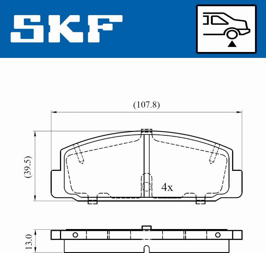 SKF VKBP 90587 - Kit pastiglie freno, Freno a disco www.autoricambit.com