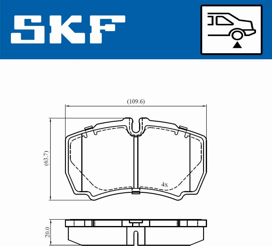 SKF VKBP 90649 - Kit pastiglie freno, Freno a disco www.autoricambit.com