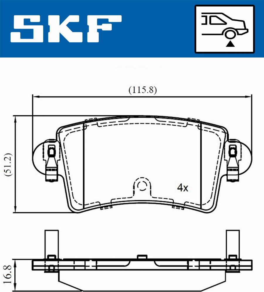 SKF VKBP 90097 - Kit pastiglie freno, Freno a disco www.autoricambit.com