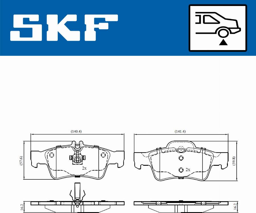 SKF VKBP 90065 - Kit pastiglie freno, Freno a disco www.autoricambit.com