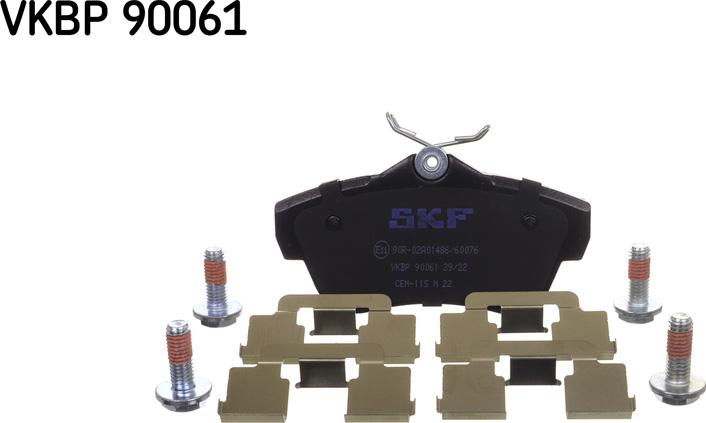 SKF VKBP 90061 - Kit pastiglie freno, Freno a disco www.autoricambit.com