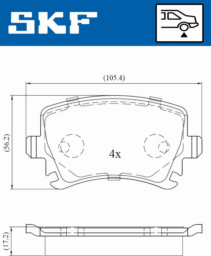 SKF VKBP 90014 - Kit pastiglie freno, Freno a disco www.autoricambit.com