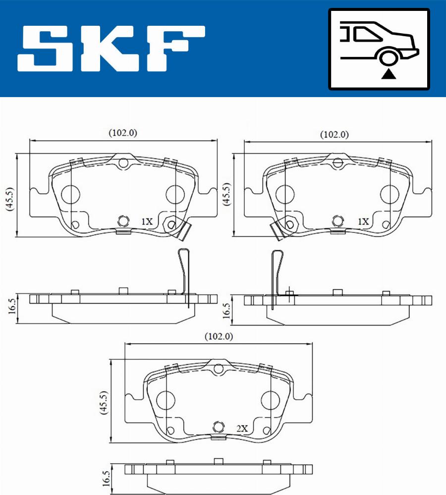 SKF VKBP 90191 A - Kit pastiglie freno, Freno a disco www.autoricambit.com