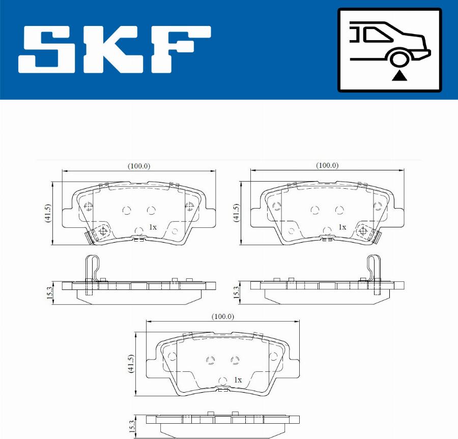 SKF VKBP 90100 A - Kit pastiglie freno, Freno a disco www.autoricambit.com