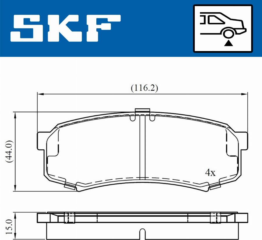 SKF VKBP 90136 - Kit pastiglie freno, Freno a disco www.autoricambit.com