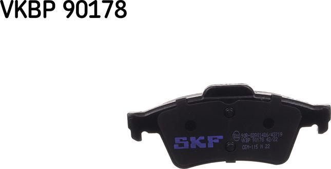 SKF VKBP 90178 - Kit pastiglie freno, Freno a disco www.autoricambit.com
