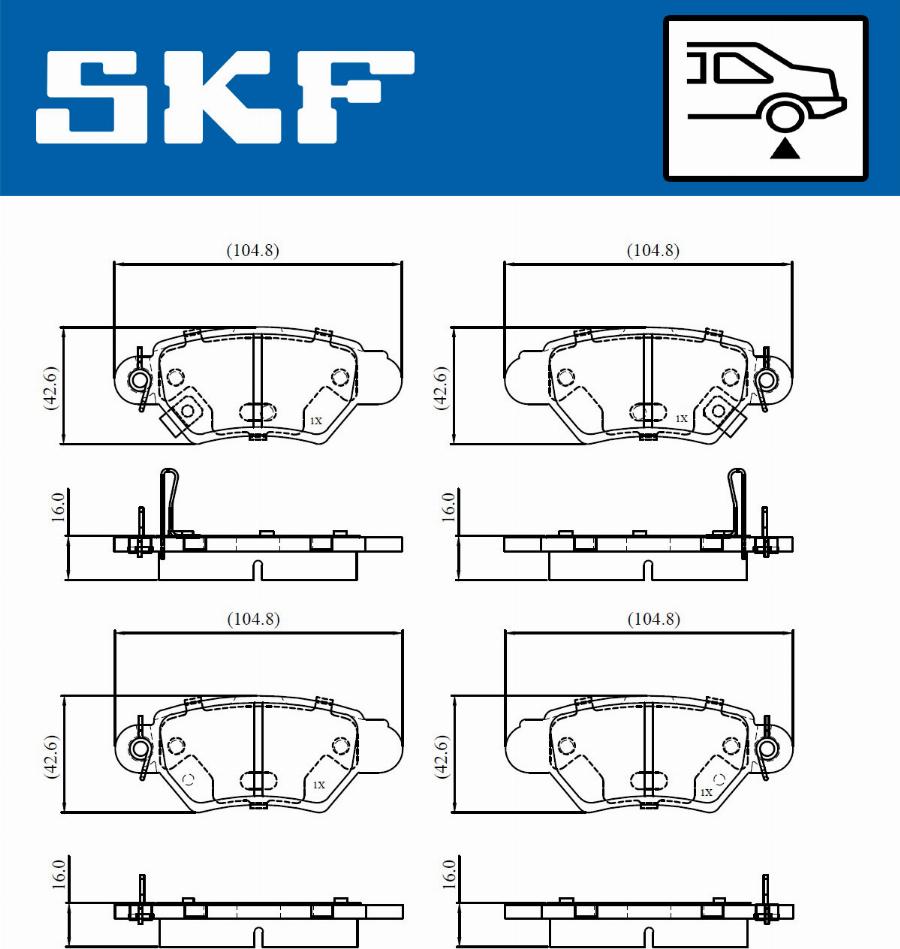 SKF VKBP 90894 A - Kit pastiglie freno, Freno a disco www.autoricambit.com