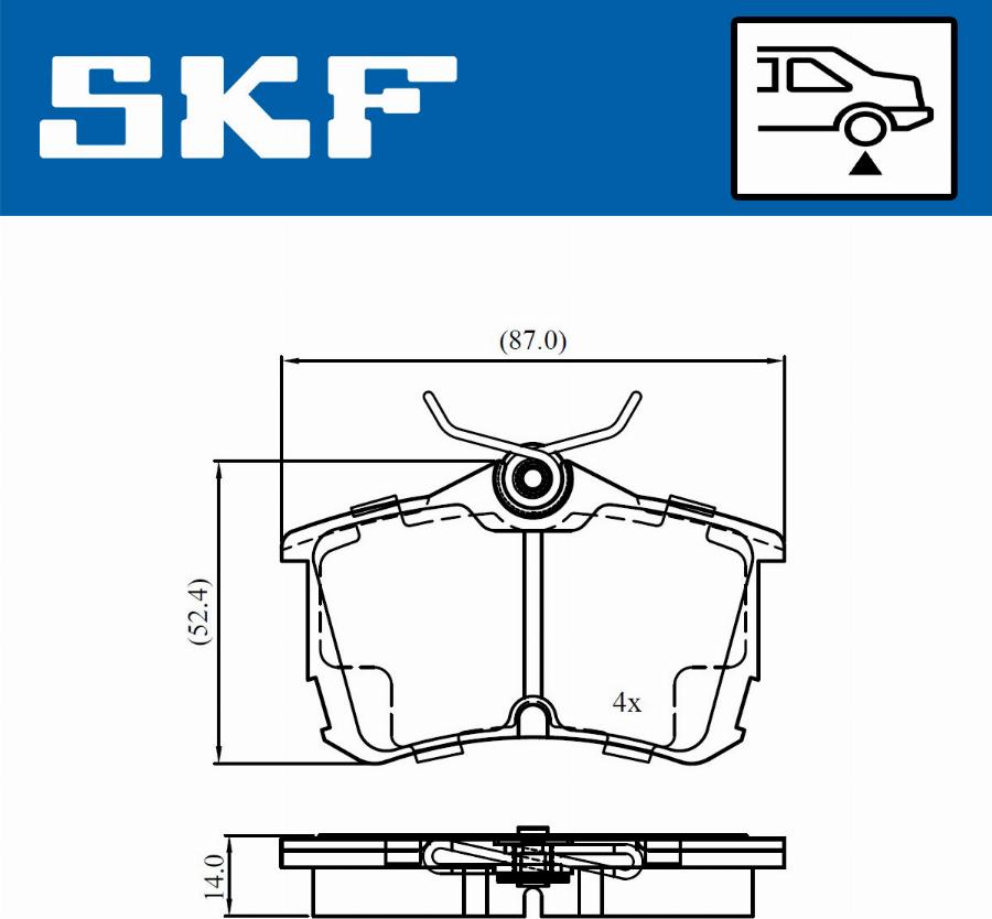 SKF VKBP 90897 A - Kit pastiglie freno, Freno a disco www.autoricambit.com
