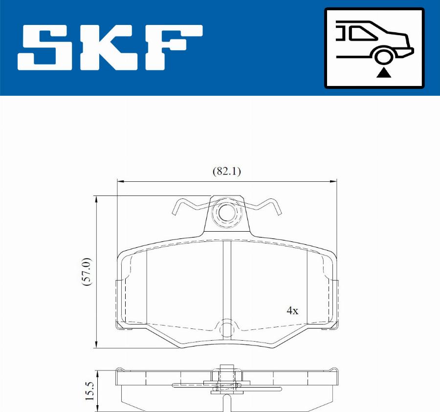 SKF VKBP 90354 - Kit pastiglie freno, Freno a disco www.autoricambit.com