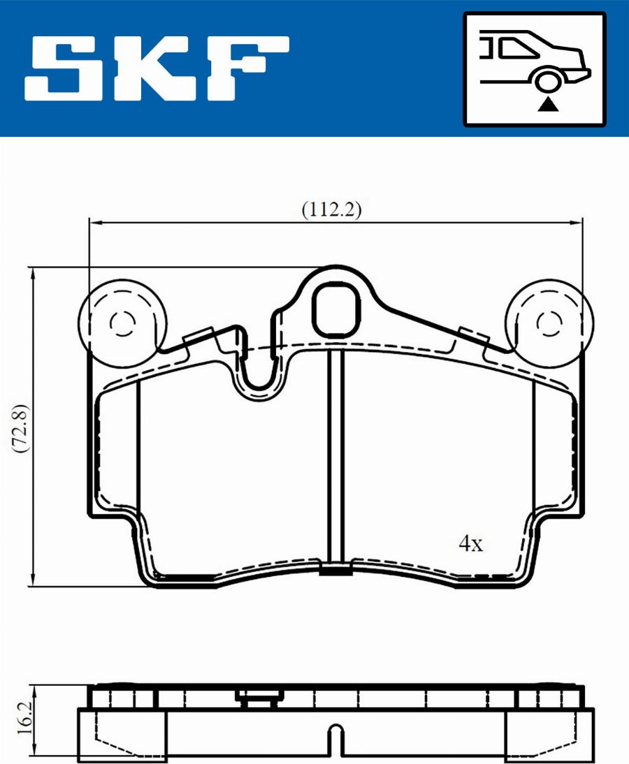 SKF VKBP 90378 - Kit pastiglie freno, Freno a disco www.autoricambit.com