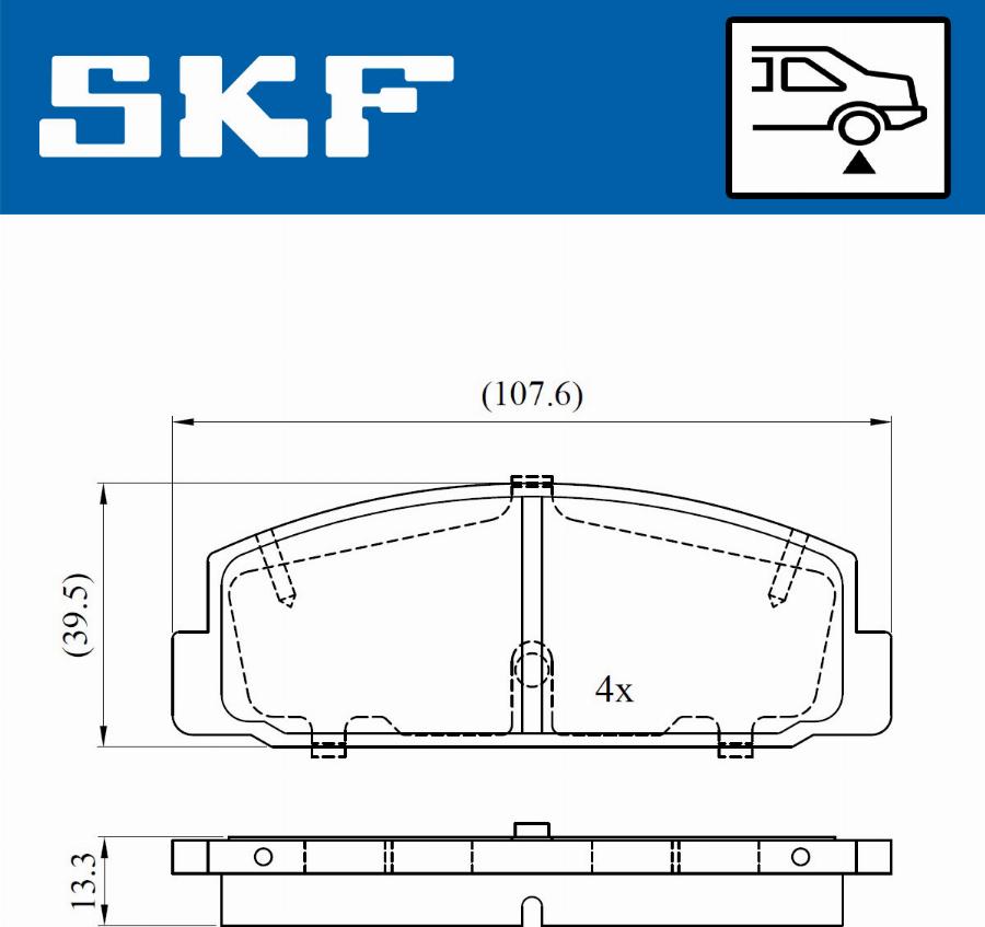 SKF VKBP 90255 - Kit pastiglie freno, Freno a disco www.autoricambit.com