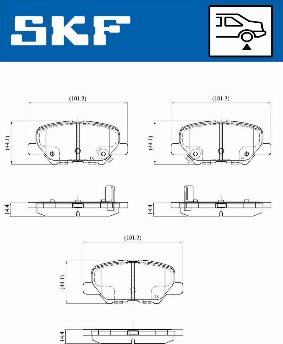 SKF VKBP 90253 A - Kit pastiglie freno, Freno a disco www.autoricambit.com